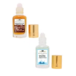 Menjewell Set of 2 Chocolate & Aqua Fresh Blue Attar 10 ml image 5