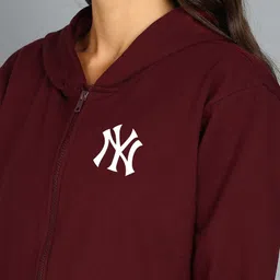 FALTU.CO Women Printed Hooded Sweatshirt image 2