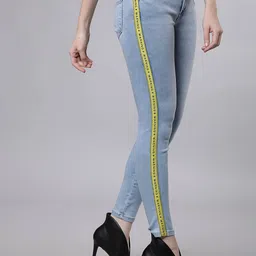 Tokyo Talkies Women Blue Skinny Fit Mid-Rise Clean Look Stretchable Jeans-picture-16