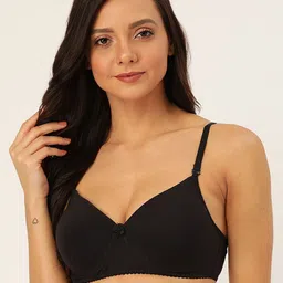 Lady Lyka Pack of 2 Solid Non-Wired Lightly Padded T-shirt Bras WHITE-ROSE-PPL-BLK-Multi image 4