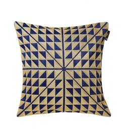KLOTTHE Blue & Gold-Toned Set of 2 Embroidered Square Cushion Covers image 3