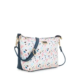 WOMEN MARKS Blue Printed Sling Bag image 5