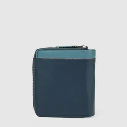 WROGN Men Teal Blue Zip Around Wallet image 3