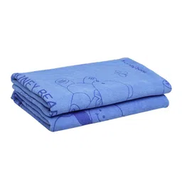 Cortina Unisex Set of 2 Blue Printed 300 GSM Bath Towels image 2