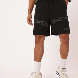 Kook N Keech Men Urban Graphic Printed Cotton Terry Washed Regular Shorts image 2