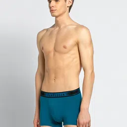 Van Heusen Innerwear Men Deep Lagoon Solid Colour Fresh No Ride Up Trunk image 4