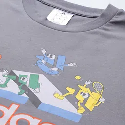 ADIDAS Logo Printed Pure Cotton T-shirt image 3