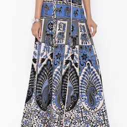 Soundarya  Bagru Printed Wrap Around Pure Cotton Skirt image 2