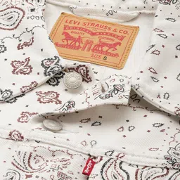 Levis Pure Cotton Printed Ex-Boyfriend Denim Trucker jacket image 4