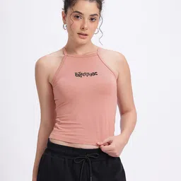 SZN Typography Print Bamboo spandex Tank Crop Top image 4