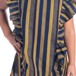 Cherry Crumble Girls Multicoloured Striped Cotton Top image 4