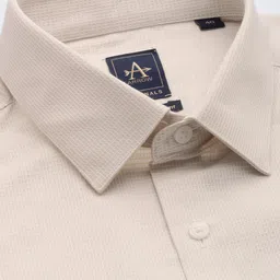 Arrow Men Self Design Manhattan Slim Fit Opaque Pure Cotton Formal Shirt image 2