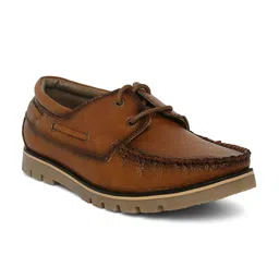 Buckaroo Men Tan Textured Vegan Leather Derbys image 2