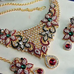 Anouk Gold-Plated Stone-Studded Jewellery Set image 2