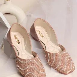 Anouk Women Embellished Ethnic Mojaris Flats image 3