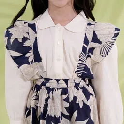 Aj DEZInES Printed Pure Cotton Dungarees With Shirt image 2