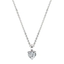 GIVA 925 Silver Anushka Sharma Silver Solitaire Heart Pendant with Link Chain image 2