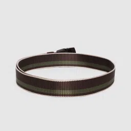 HIGHLANDER Men Brown & Green Striped Belt image 4