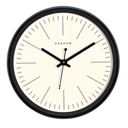 RANDOM Off-White Round Solid Analogue Wall Clock image 2