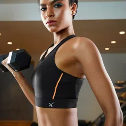 HRX by Hrithik Roshan Black Solid Non-Wired Lightly Padded Sports Bra HRX-AW18-WK-3356-picture-19