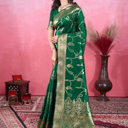 Durga Textile Woven Design Zari Kanjeevaram Saree image 2