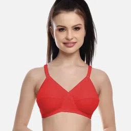 FIMS White & Red Pack of 2 Cotton Blend Non-Padded Bras MTR_Cross_Bra_WhiteRed_B image 4