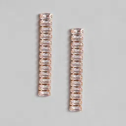 AccessHer Off-White Rose-Gold Plated AD Studded Handcrafted Jewellery Set image 4