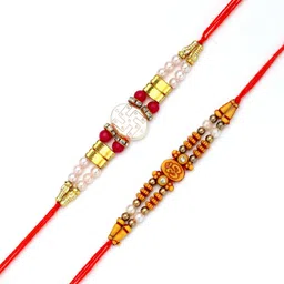 ADIVA Set Of 2 Rakhi With Roli Chawal & Greetings Card image 5
