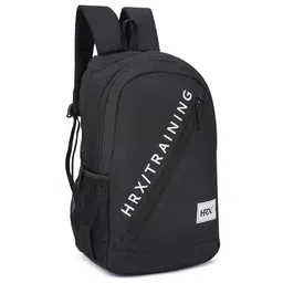 HRX by Hrithik Roshan Unisex Black Typography Backpack with Shoe Pocket -Up to 15 inch image 5
