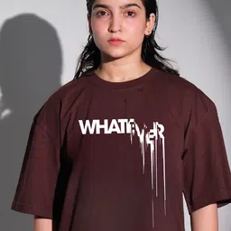 TheBTclub Unisex Typography Printed Drop-Shoulder Sleeves Cotton T-shirt image 2