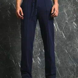 Breakbounce Navy Blue Men Straight Fit Regular Trouser image 3