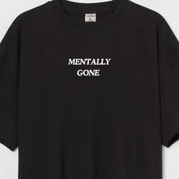 TheBTclub Unisex Oversized Typography Printed Drop-Shoulder Sleeves Pure Cotton T-Shirt image 2