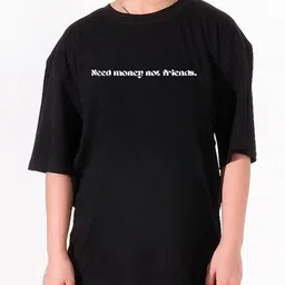 TheBTclub Unisex Oversized Typography Printed Drop-Shoulder Sleeves Pure Cotton T-Shirt image 2