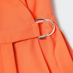 MANGO Notched Lapel Collar Belted Sustainable Jumpsuit image 3