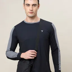 Technosport Men Pack of 2 Colourblocked Antimicrobial Casual T-shirt image 3