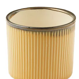 Claymistry Yellow 2 Pieces Textured Ceramic Flower Planter image 3