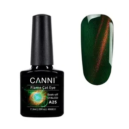 CANNI Flame Cat Eye Magnetic Enamel Soak Off UV & LED Gel Nail Polish 7.3 ml - Shade A25 image 3