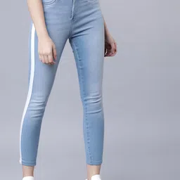 Tokyo Talkies Women Blue Skinny Fit Mid-Rise Clean Look Jeans image 2