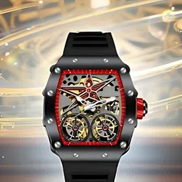 GIORDANO Men Printed Dial & Straps Automatic Motion Powered Watch GZ-50128-02 image 2