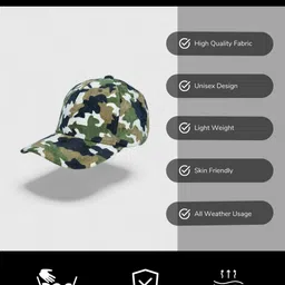 CHOKORE Unisex Camouflage Printed Cotton Baseball Cap image 2