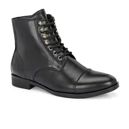 Roadster Men Black Premium Crocodile Texture Lace-Ups Pointed Toe Chelsea Boots image 2