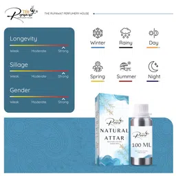 THE RUPAWAT Perfumery House The Faintest Natural & Alcohol Free Attar - 100 ml image 3