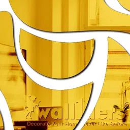 Wall1ders Gold Toned Lord Ganesh Mirror Wall Stickers image 4