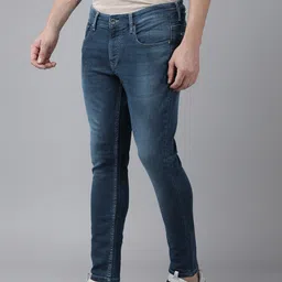 SPYKAR Men Kano Slim Fit Heavy Fade Stretchable Jeans image 4