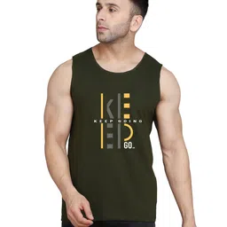 SLOWLORIS Pack Of 2 Typography Printed Round Neck Bio-Wash Gym Vests image 5