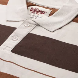 The Roadster Lifestyle Co. Striped Polo Collar T-shirt image 4