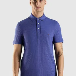 Tommy Hilfiger Men Solid Polo Collar Slim Fit T-shirt image 3