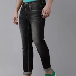 BEAT LONDON by PEPE JEANS Men Blue Vapour Tapered Fit Low-Rise Light Fade Stretchable Jeans image 2