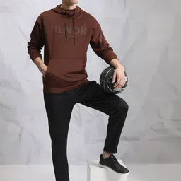 HIGHLANDER Typographic Printed Hooded Oversized Sweatshirt image 4