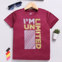 HRX by Hrithik Roshan Boys Typography Printed Rapid-Dry T-shirt image 1